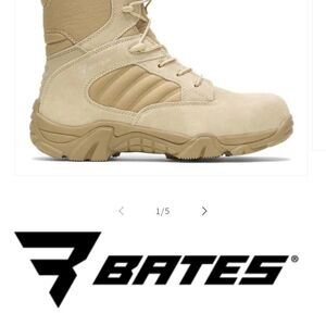 Bates Men's Beige Combat Boots